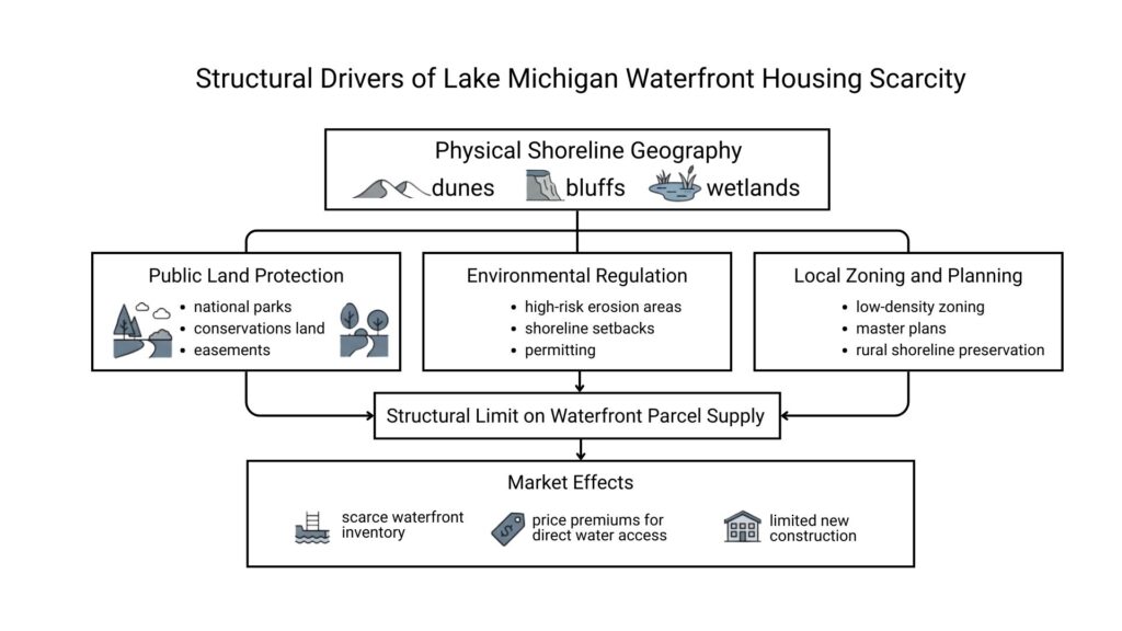 Structural Drivers of Lake Michigan Waterfront Housing Scarcity